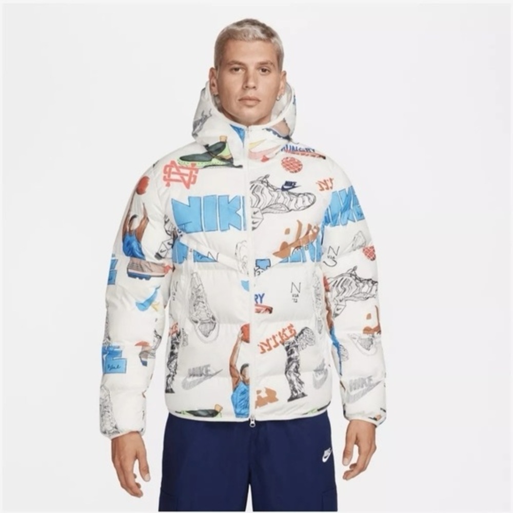 Nike Bold School Windrunner White Jacket STORM-FIT FZ2288-133 Men's Size Large